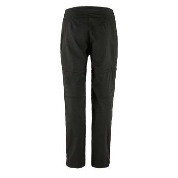 Fjallraven Womens Abisko Hike Zip-Off Trousers Reg Leg Black - Parasol Store