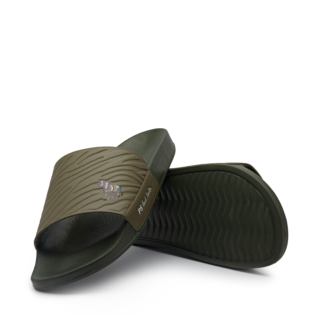 Paul Smith Nyro Zebra Logo Slides Khaki Paul Smith