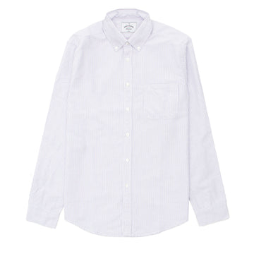 Portuguese Flannel L/S Oxford Button Down Belavista Shirt Stripe Lavanda - Parasol Store