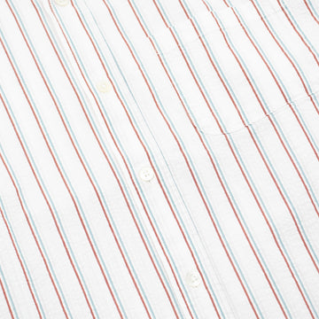 Portuguese Flannel L/S Seersucker Atlantico Shirt Multi Stripe - Parasol Store