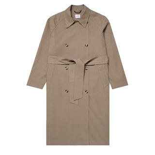 Sunspel Womens Trench Coat Dark Stone - Parasol Store