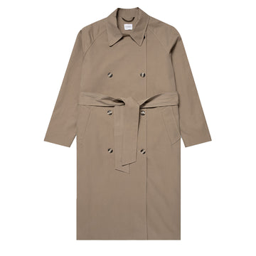 Sunspel Womens Trench Coat Dark Stone - Parasol Store