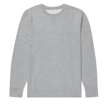 Sunspel Loopback Sweatshirt Grey Melange - Parasol Store