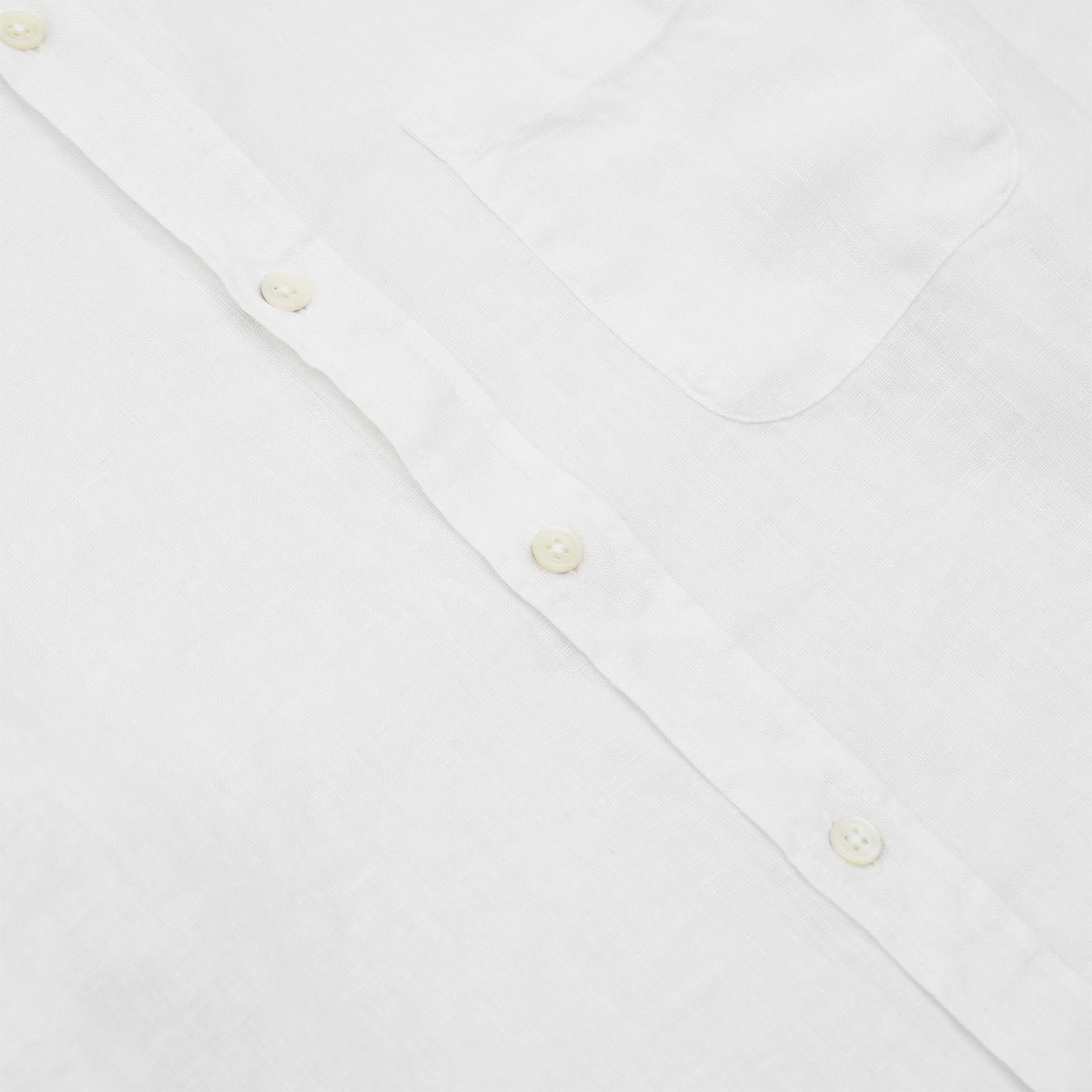Portuguese Flannel L/S Linen Shirt White - Parasol Store