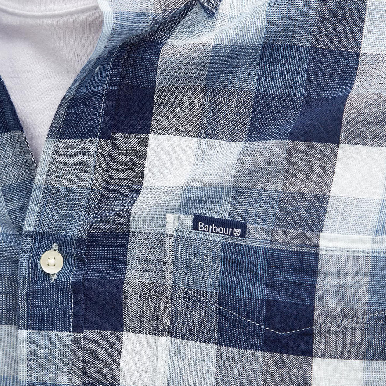 Barbour Hillroad Tailored Shirt Classic Navy - Parasol Store