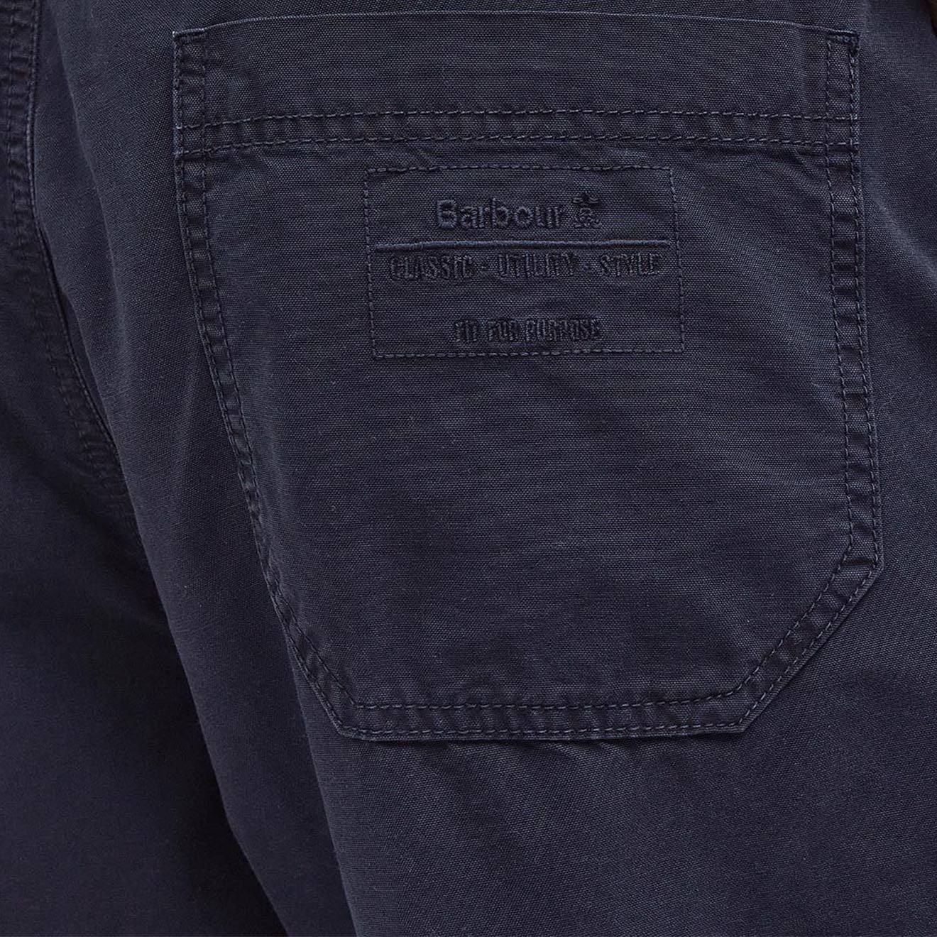 Barbour Grindle Straight-Leg Trousers Classic Navy - Parasol Store