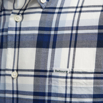 Barbour Falstone Tailored Checked Shirt Sky - Parasol Store