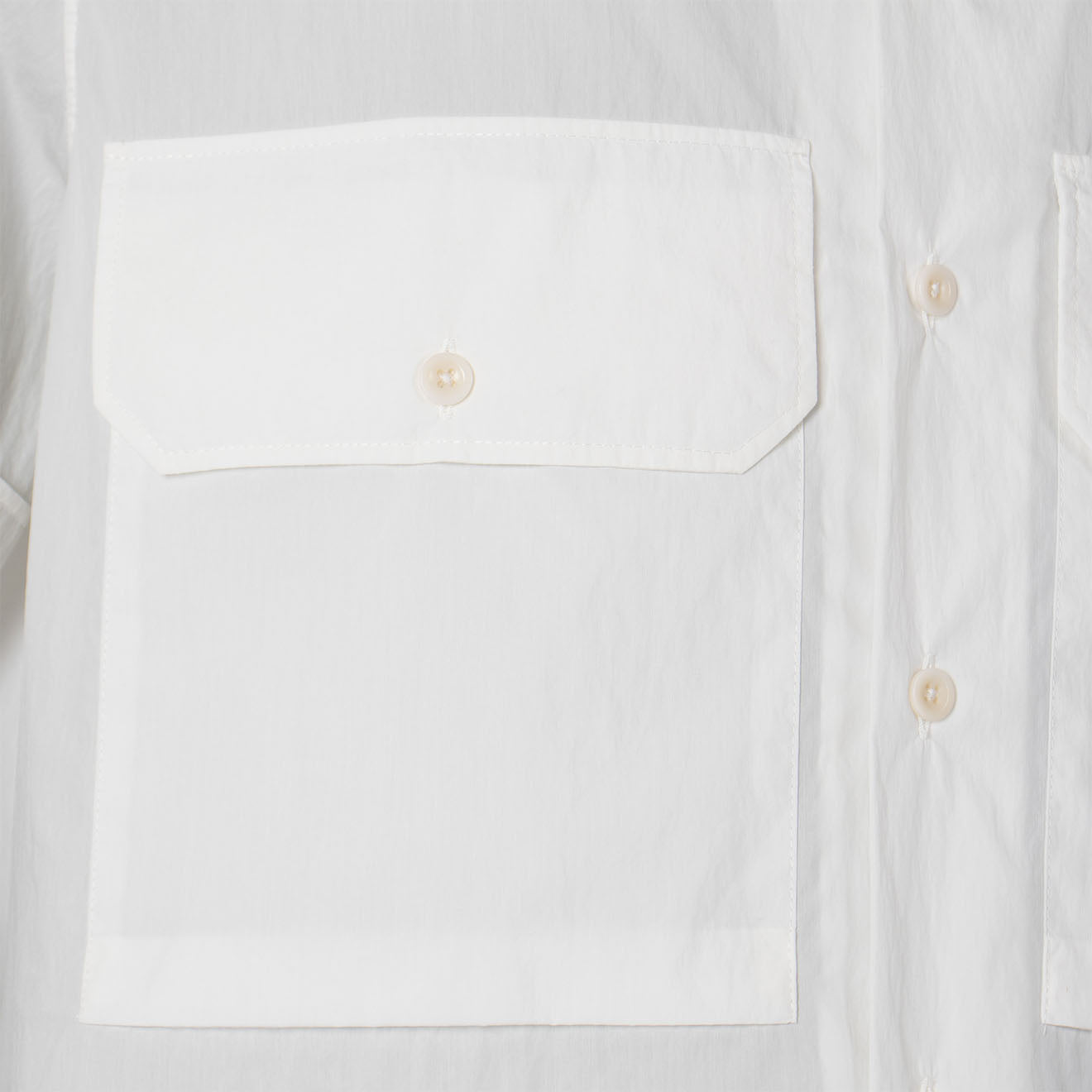Ten C Camicia Manica Corta Shirt White Snow - Parasol Store