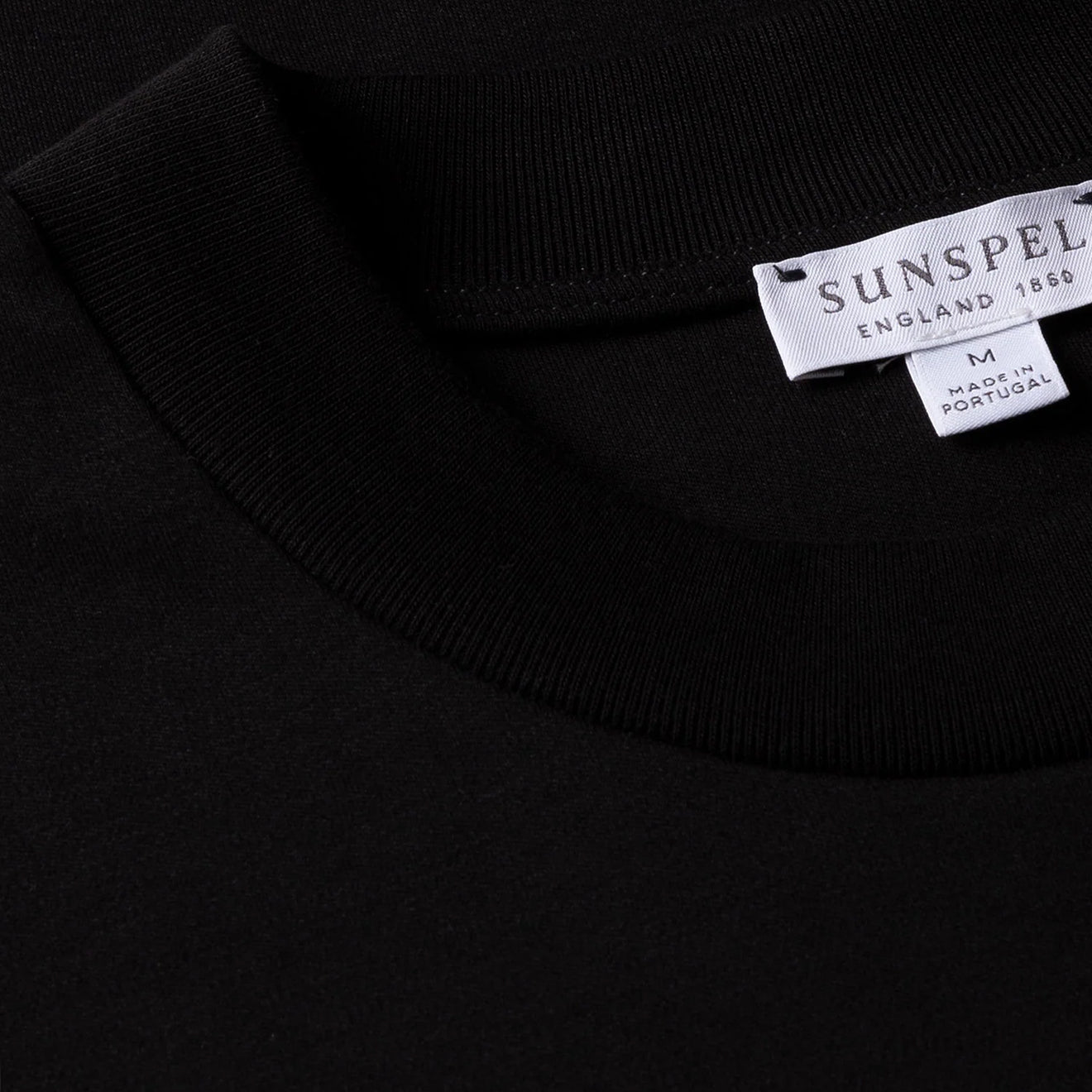 Sunspel Relaxed Fit Heavyweight T‑Shirt Black - Parasol Store