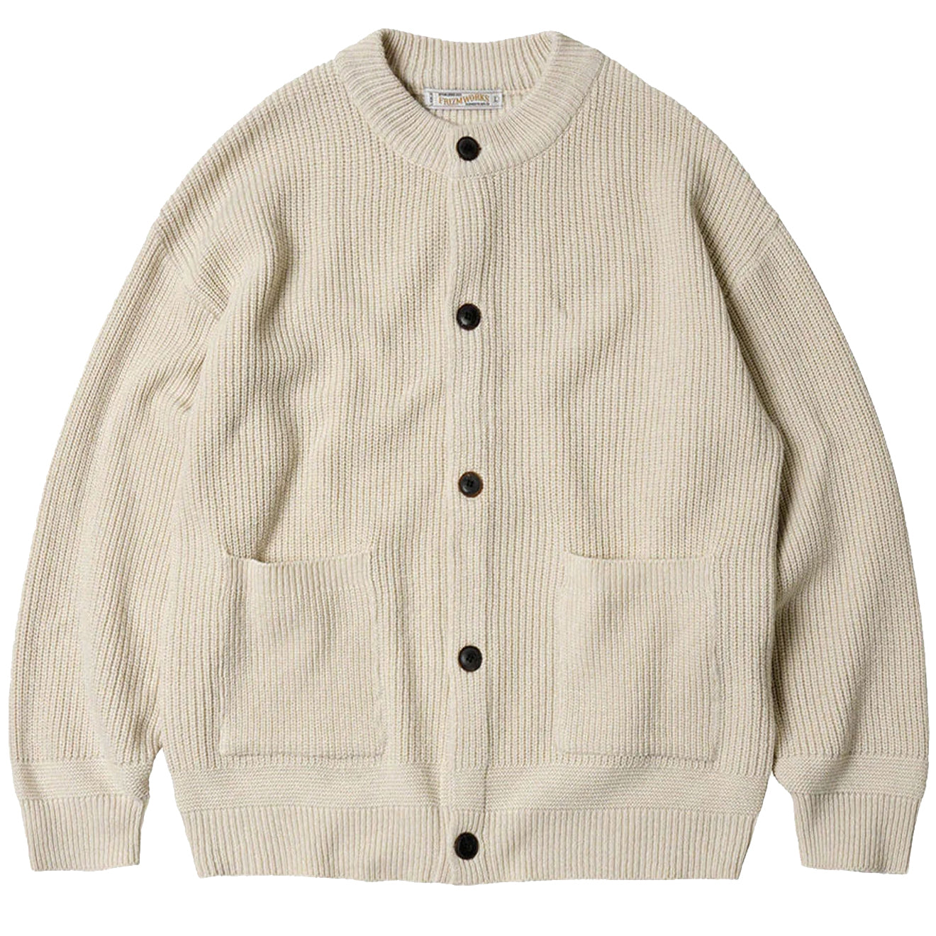 Frizmworks Heavy Wool Round Cardigan Cream - Parasol Store