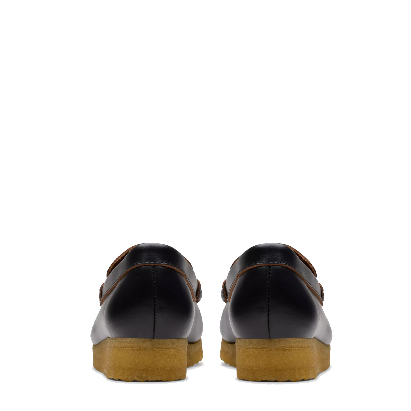 Clarks Originals Womens Wallabee Loafer Black Smooth Leather - Parasol Store