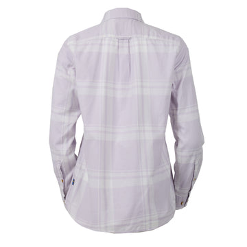 Fjallraven Womens Ovik Lite Flannel Shirt Chalk White / Lavender Mist - Parasol Store