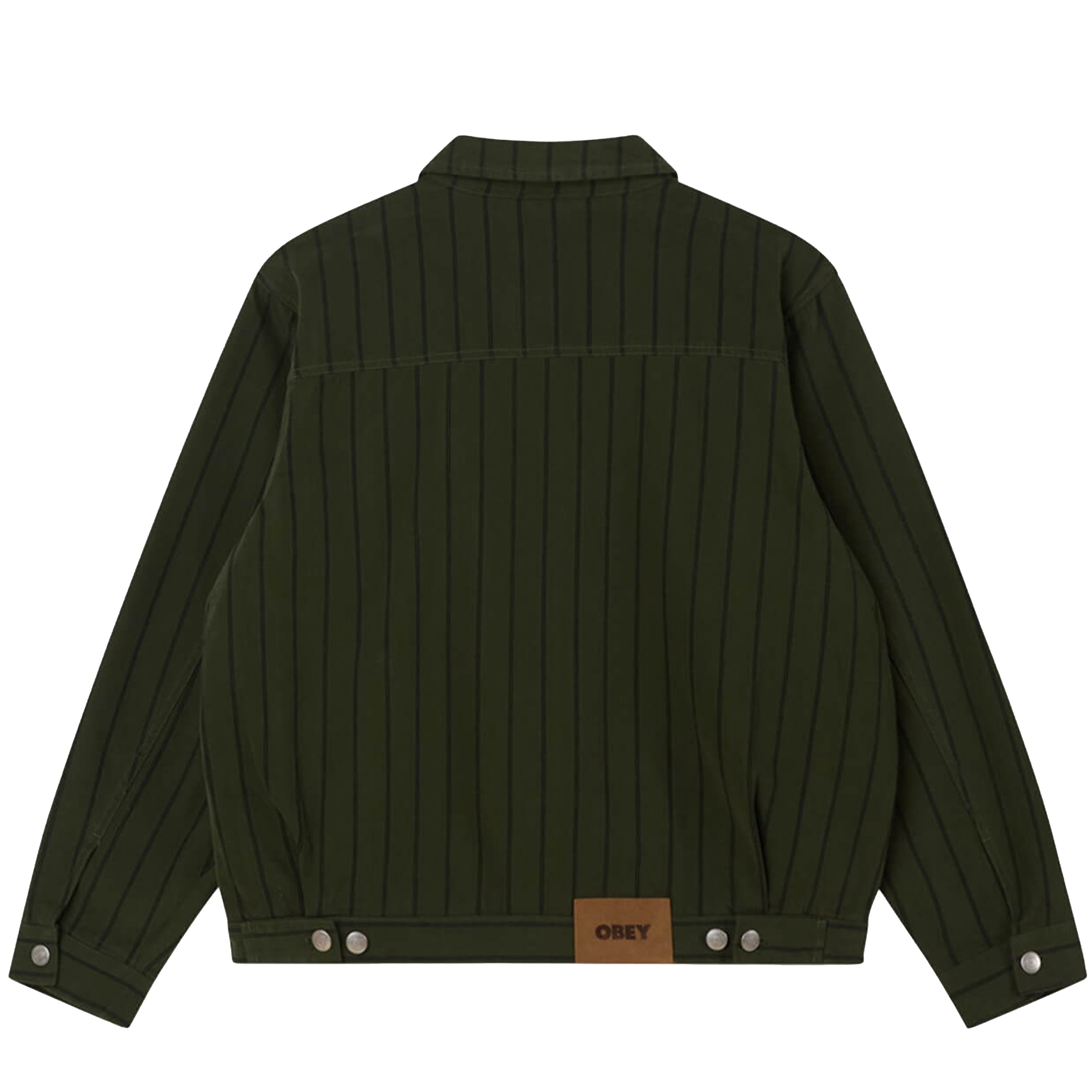Obey Stripe Zip Up Jacket Duffle Bag Multi