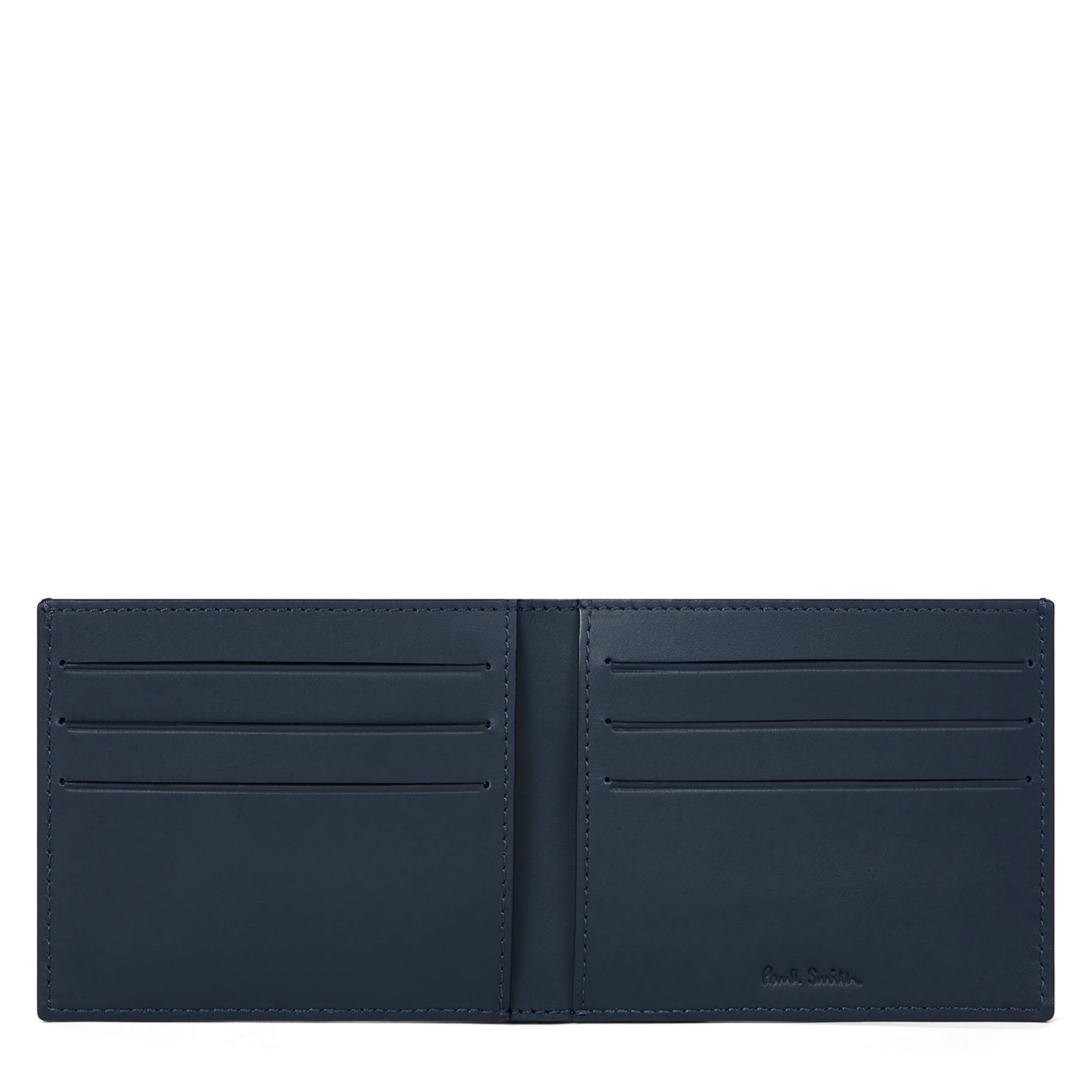 Paul Smith Leather Compact Billfold Wallet Navy - Parasol Store