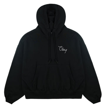 Obey Womens Cities Cropped Hood Black - Parasol Store