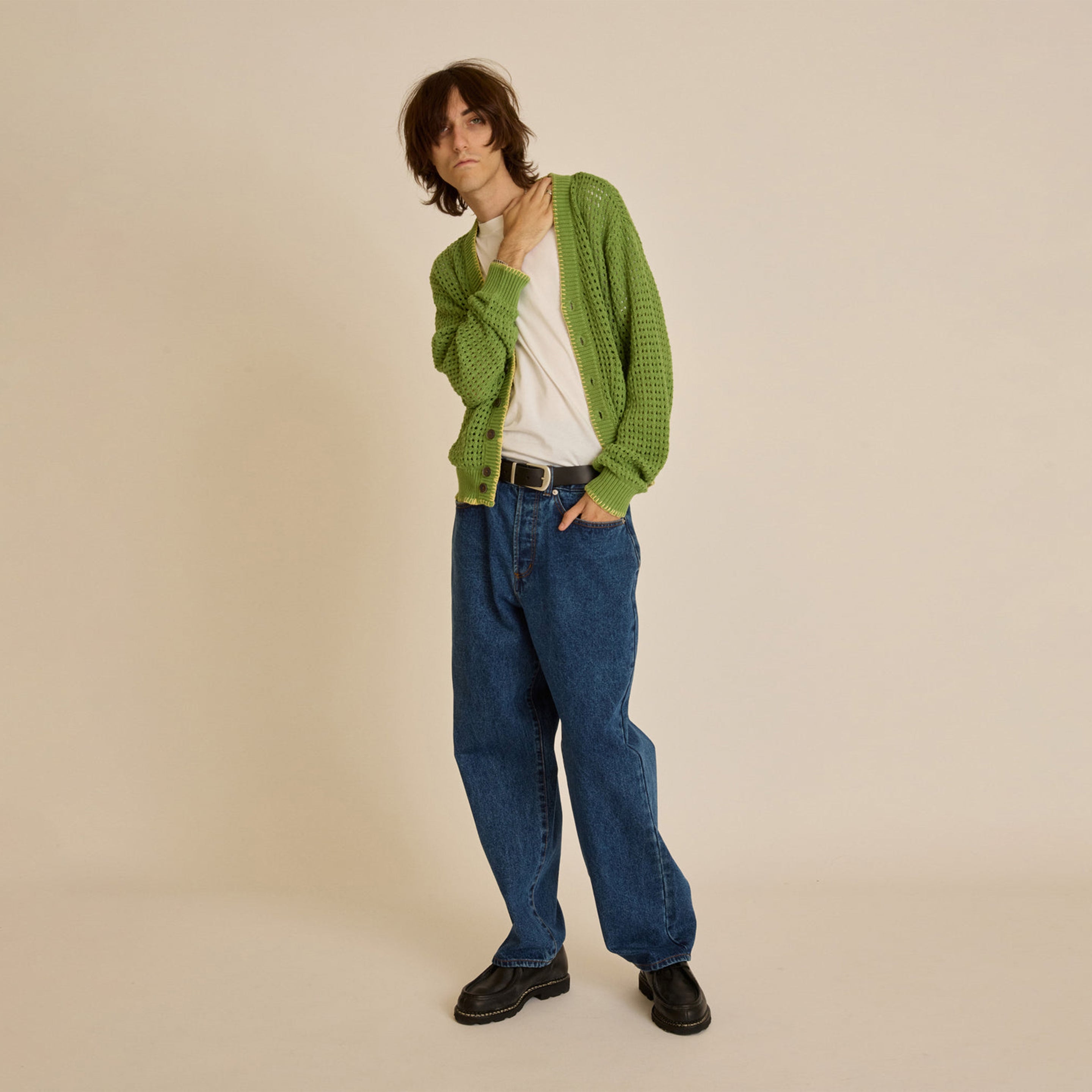 Obey Ethan Cardigan Matcha Multi