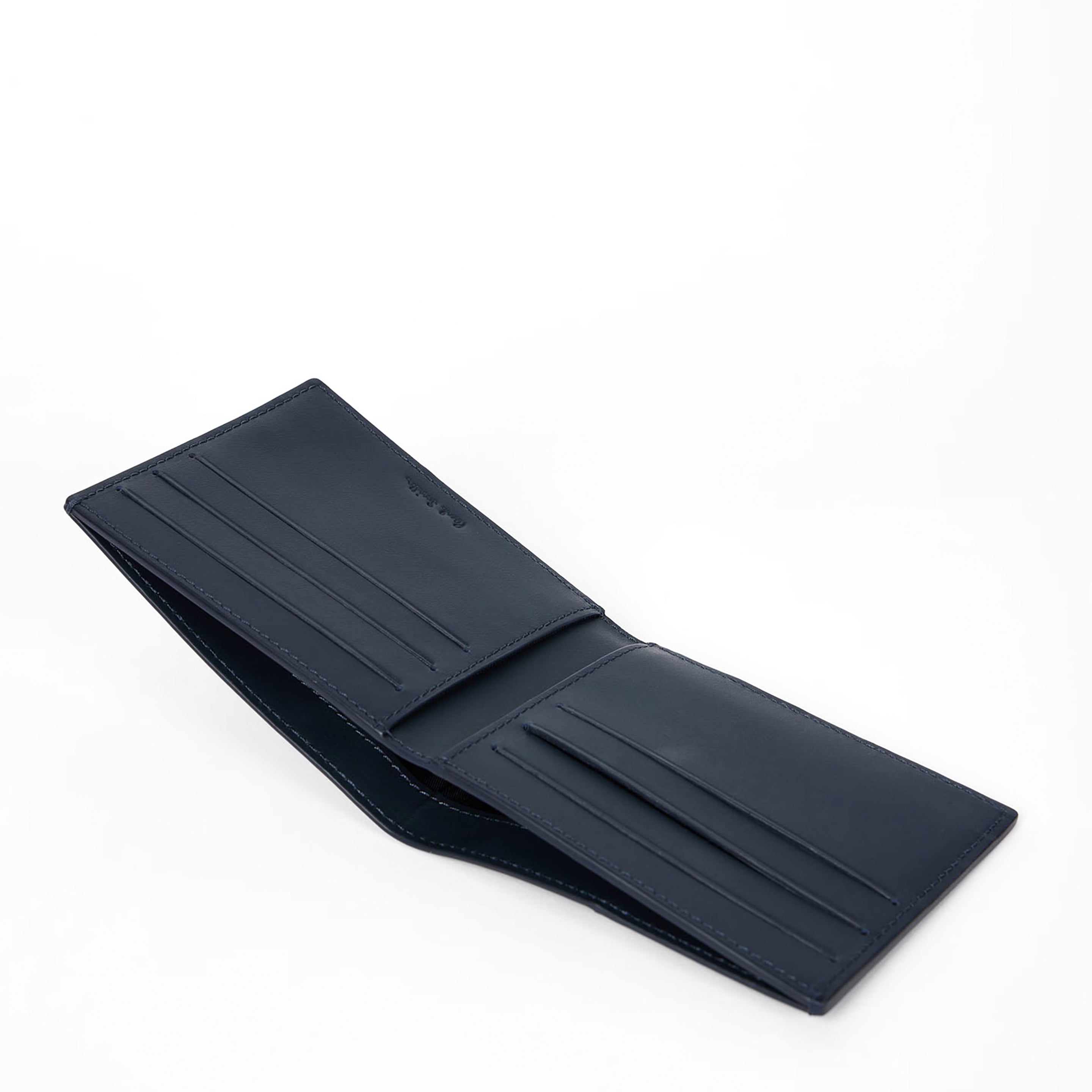 Paul Smith Leather Compact Billfold Wallet Navy - Parasol Store