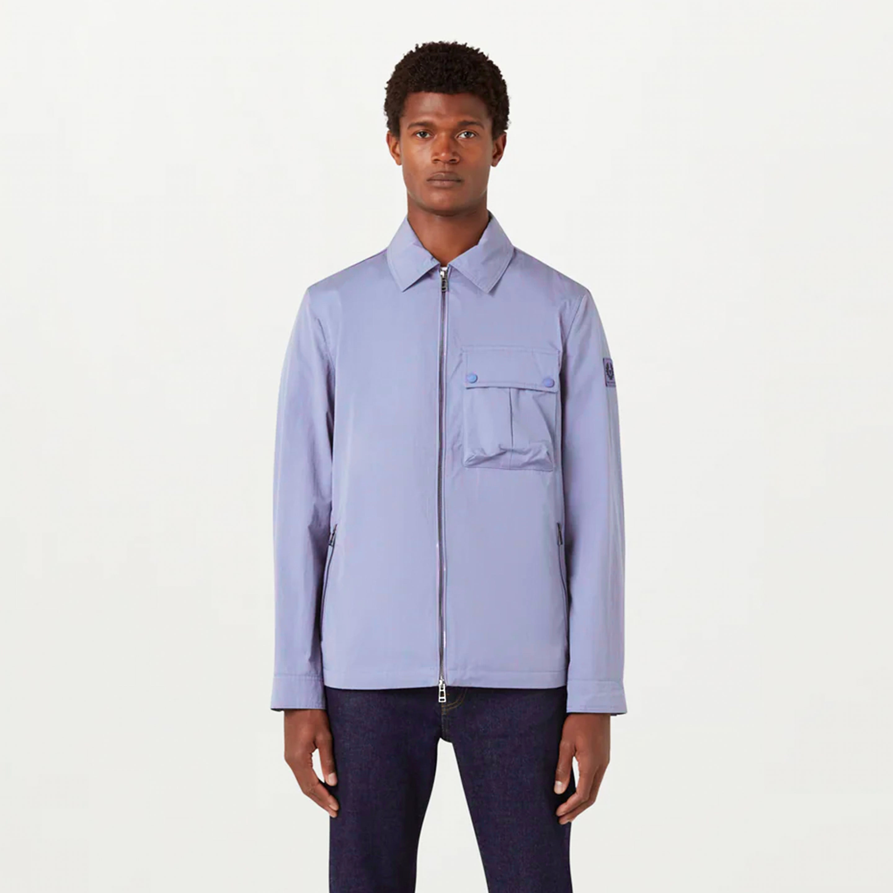 Belstaff Drome Overshirt Pale Heather - Parasol Store