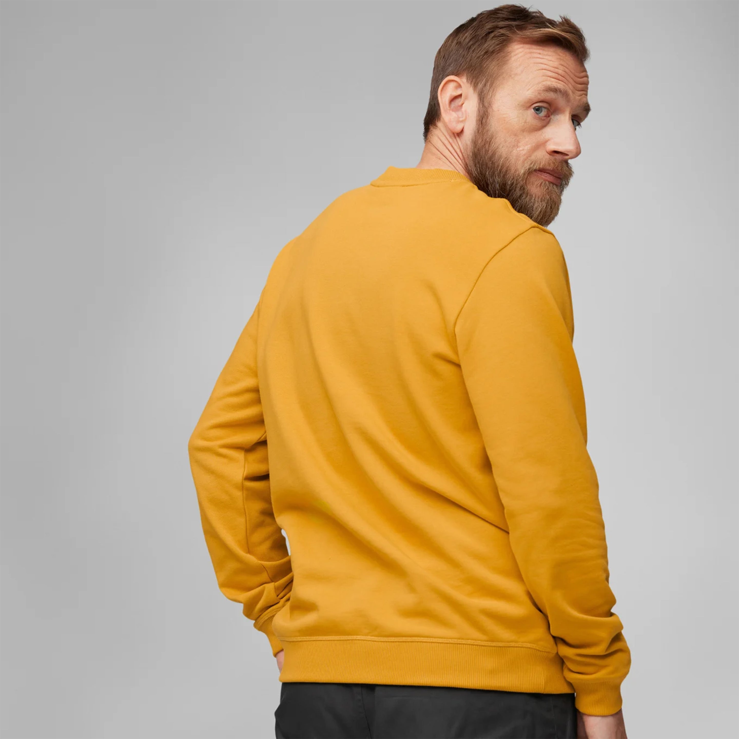 Fjallraven 1960 Logo Badge Sweater Mustard Yellow