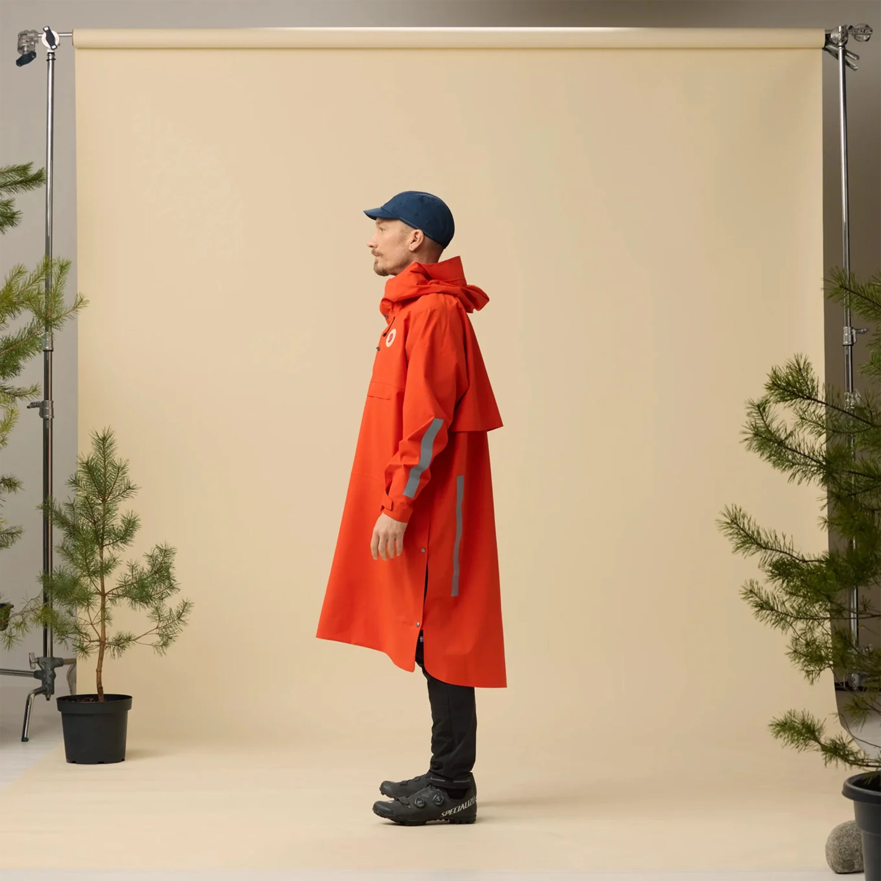 Fjallraven Hoja Rain Fox Poncho Flame Orange