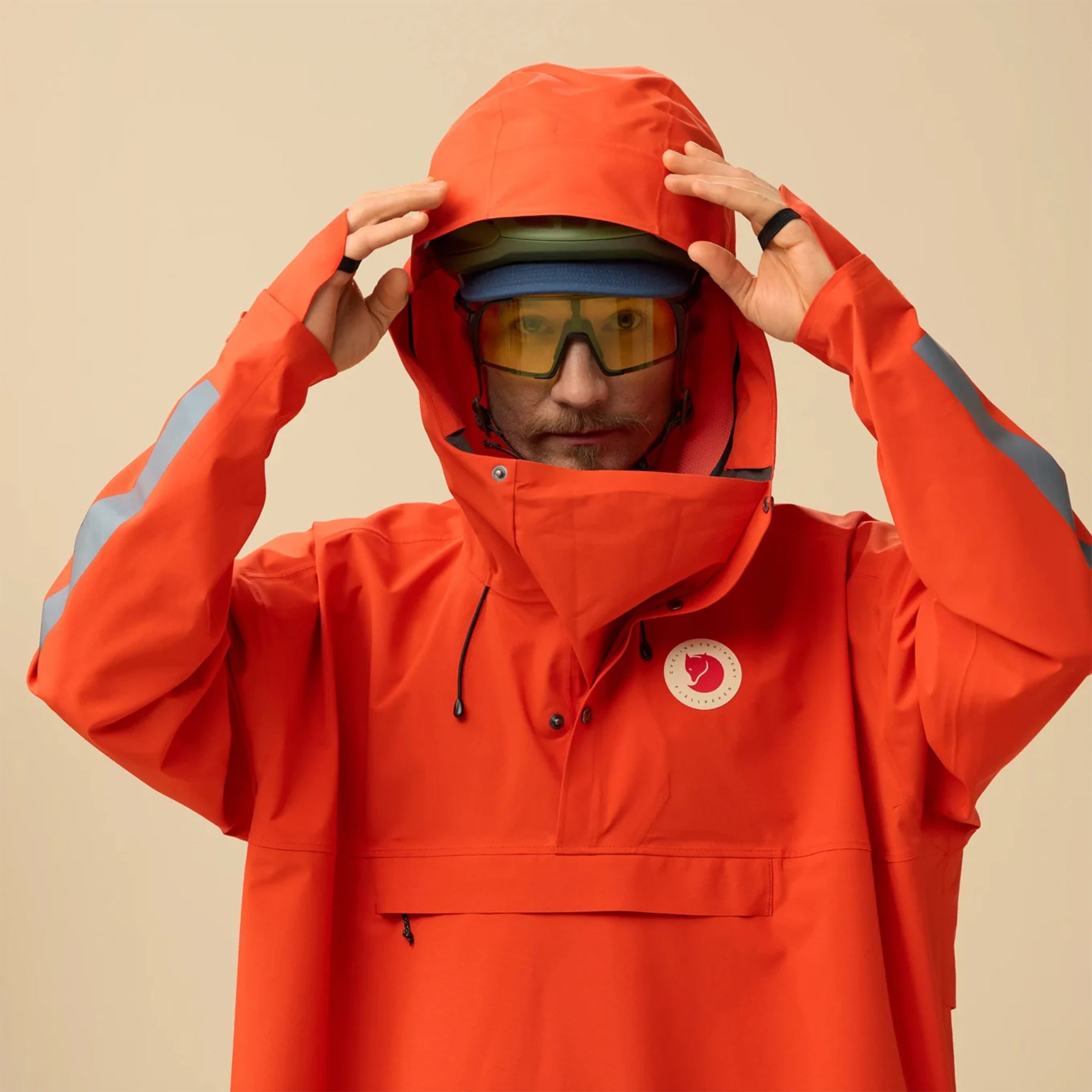 Fjallraven Hoja Rain Fox Poncho Flame Orange