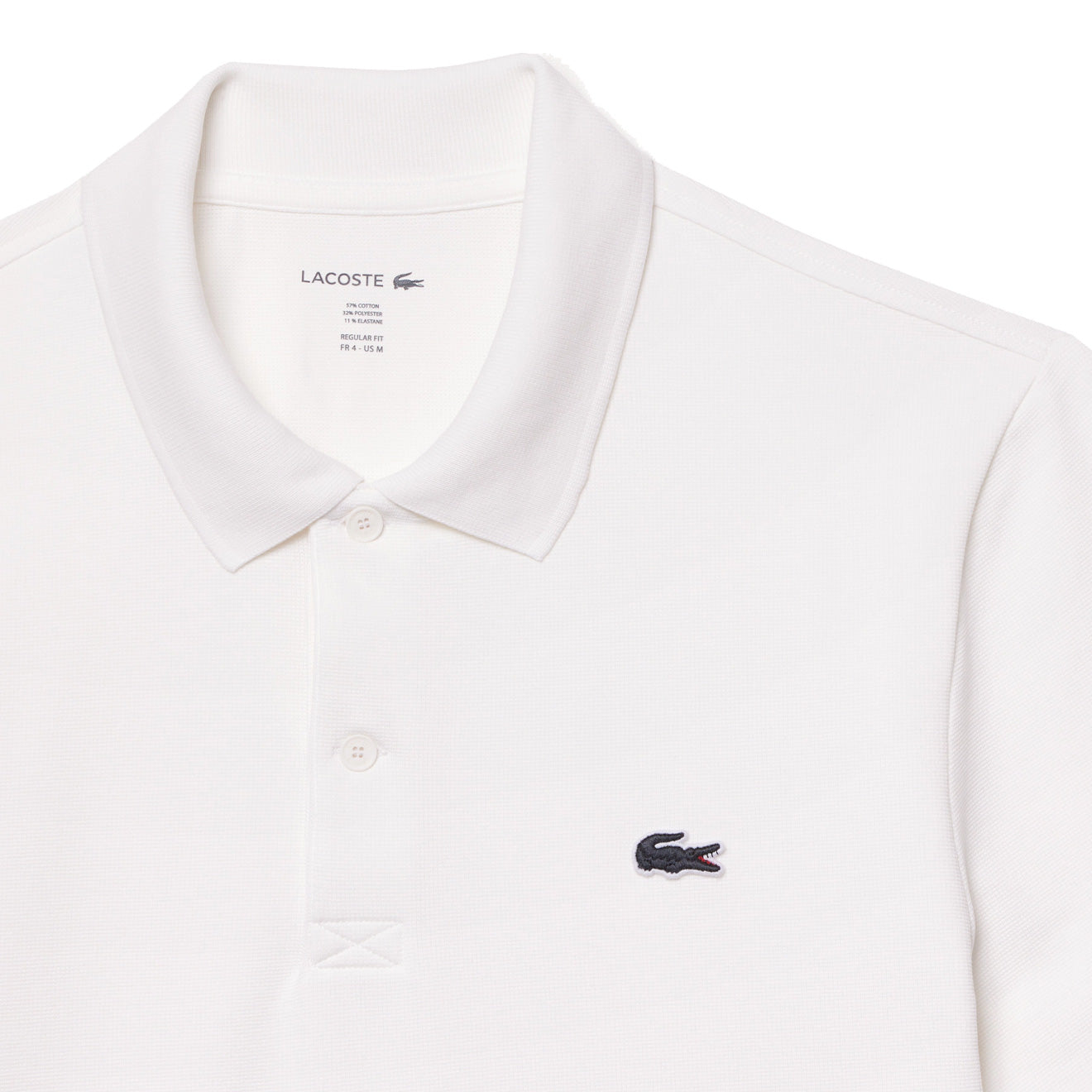 Lacoste Regular Fit Cotton Polo Shirt White - Parasol Store