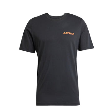 Adidas Terrex Graphic T-Shirt Black / Semi Impact Orange - Parasol Store