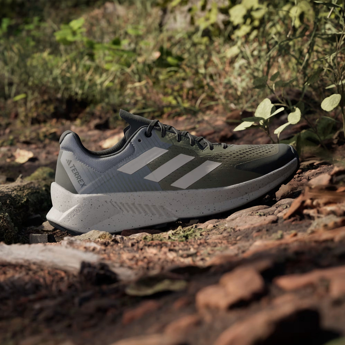 Adidas Terrex Soulstride Flow Trail Running Shoe Olive Strata / Wonder Beige / Charcoal - Parasol Store