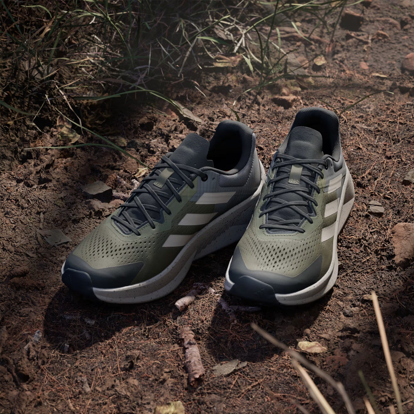 Adidas Terrex Soulstride Flow Trail Running Shoe Olive Strata / Wonder Beige / Charcoal - Parasol Store