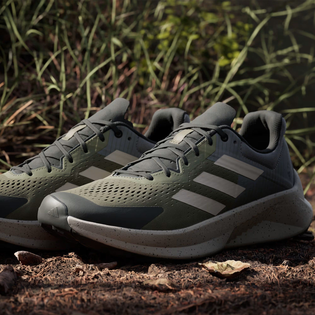 Adidas Terrex Soulstride Flow Trail Running Shoe Olive Strata / Wonder Beige / Charcoal - Parasol Store