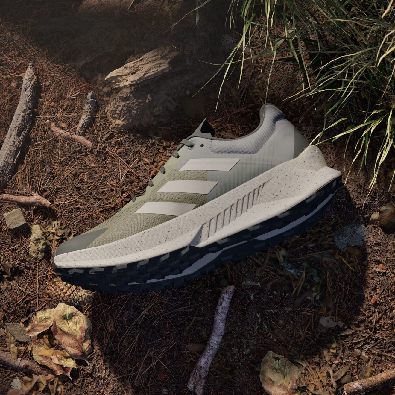 Adidas Terrex Soulstride Flow Trail Running Shoe Olive Strata / Wonder Beige / Charcoal - Parasol Store