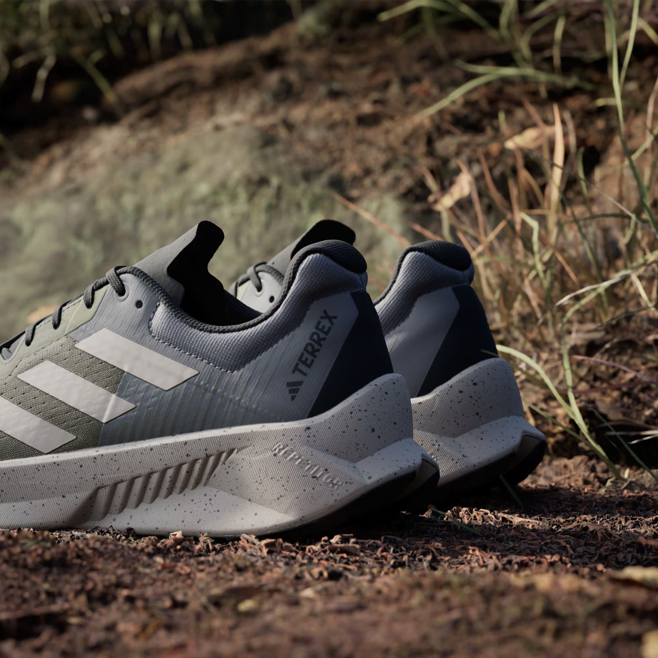 Adidas Terrex Soulstride Flow Trail Running Shoe Olive Strata / Wonder Beige / Charcoal - Parasol Store