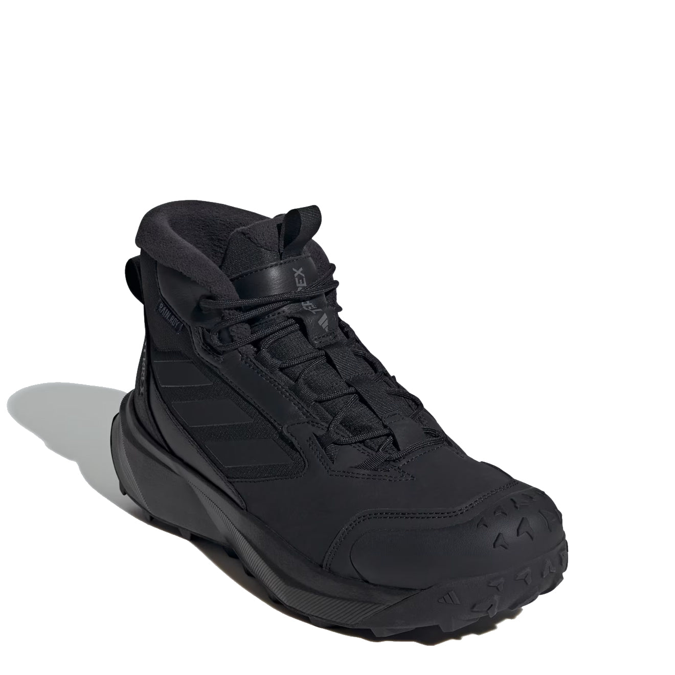 Adidas Terrex Winter Leather Mid Cut Boots Core Black / Core Black / Grey Four - Parasol Store
