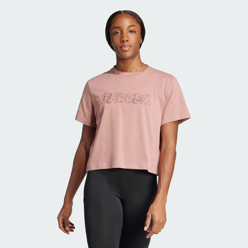 Adidas Terrex Womens Graphic T-Shirt Warm Clay - Parasol Store