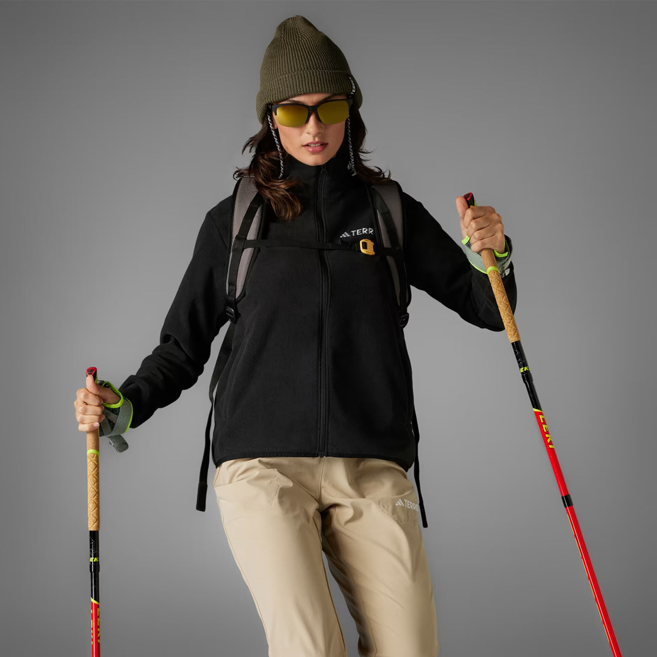 Adidas Terrex Womens Multi Essentials Full-Zip Fleece Jacket Black - Parasol Store