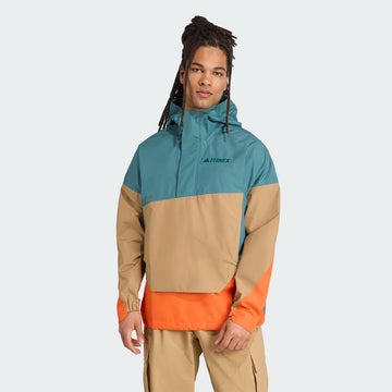 Adidas Terrex Xploric 2.5L Climaproof Anorak Preloved Teal / Cardboard / Semi Impact Orange - Parasol Store