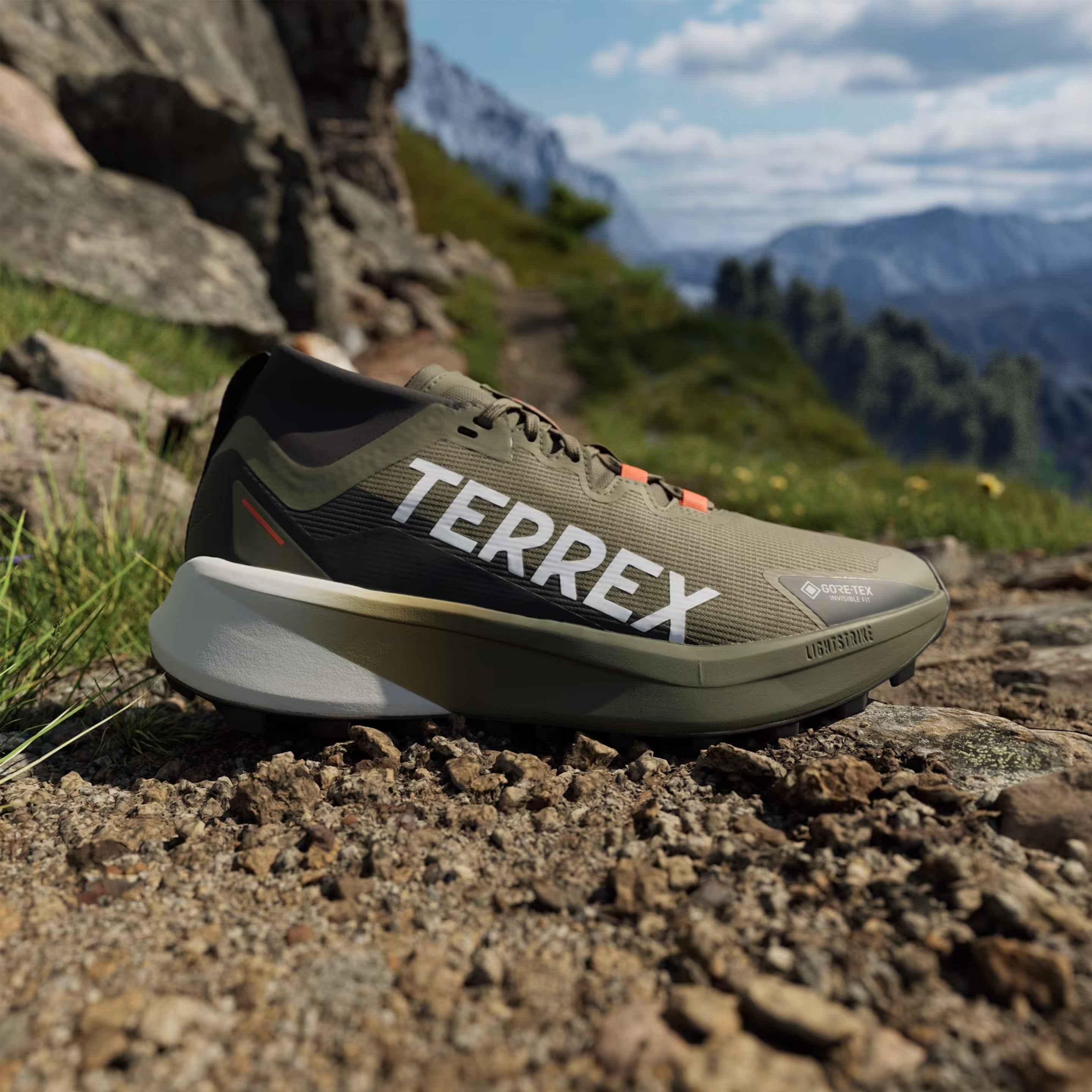 Adidas Terrex trail running shoes Agravic Black / Green - Parasol Store