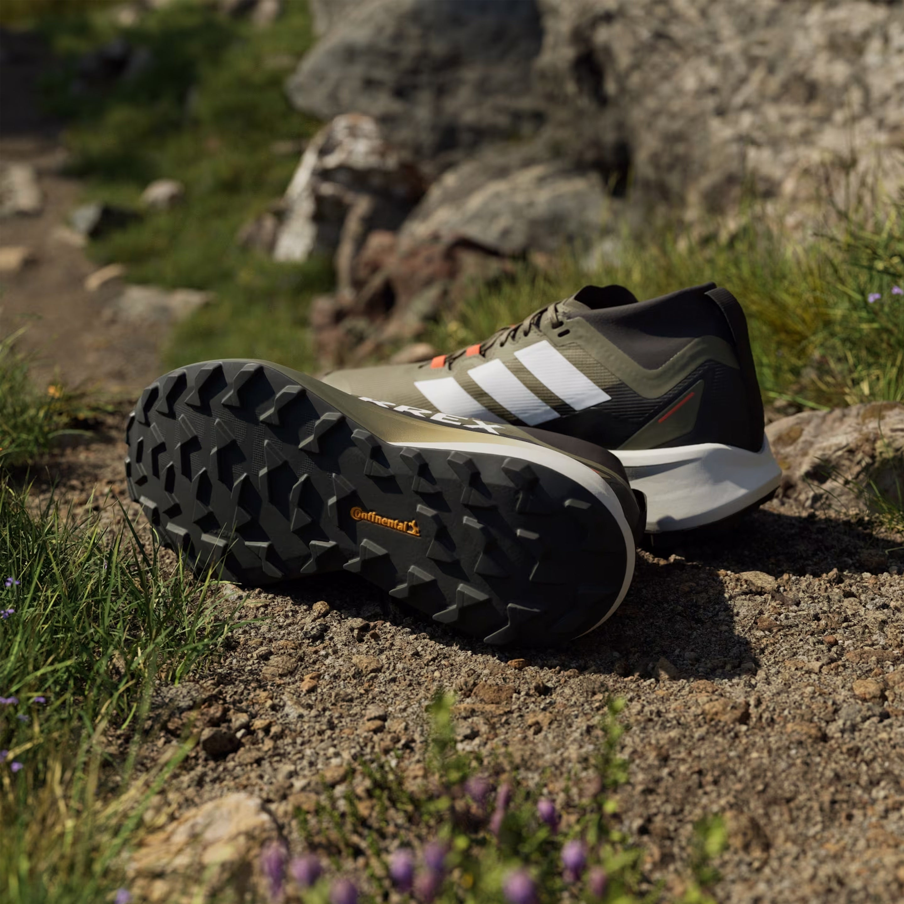 Adidas Terrex trail running shoes Agravic Black / Green - Parasol Store