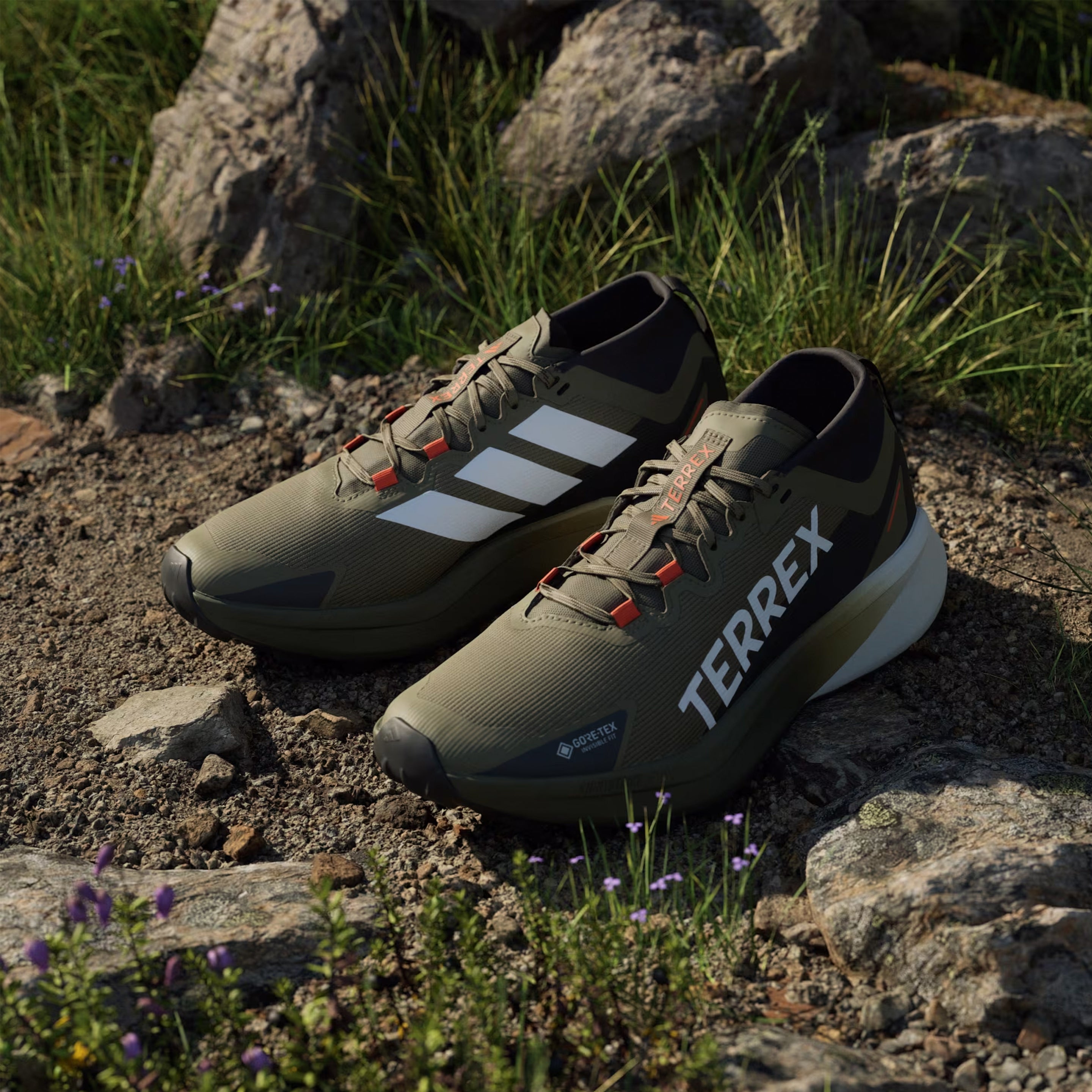 Adidas Terrex trail running shoes Agravic Black / Green - Parasol Store