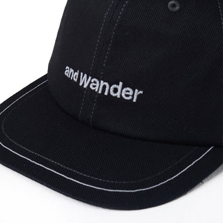 And Wander Cotton Twill Cap Black - Parasol Store