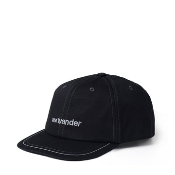 And Wander Cotton Twill Cap Black - Parasol Store