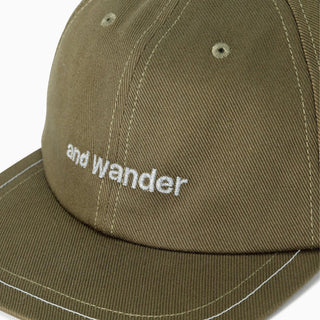 And Wander Cotton Twill Cap Khaki - Parasol Store