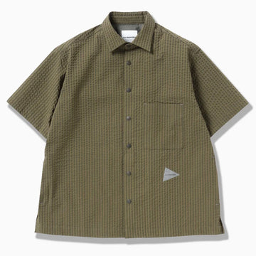 And Wander Dry Soft Seersucker S/S Shirt Beige - Parasol Store