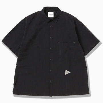 And Wander Dry Soft Seersucker S/S Shirt Navy - Parasol Store