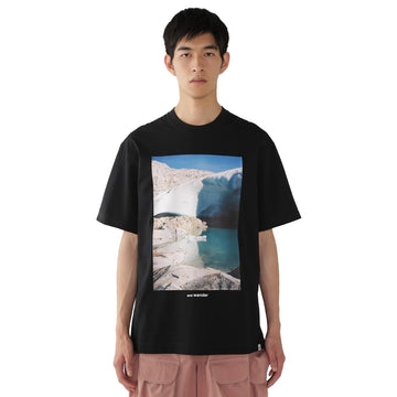 And Wander Gracier Printed T-Shirt Black - Parasol Store