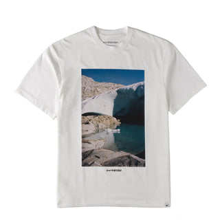 And Wander Gracier Printed T-Shirt White - Parasol Store
