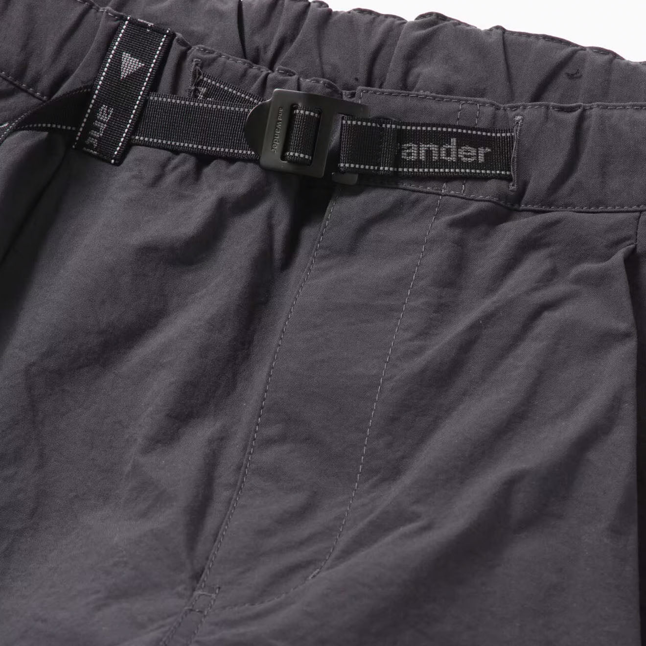 And Wander Nylon Chino Tuck Tapered Pants Charcoal - Parasol Store