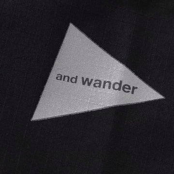 And Wander Womens C/N Rip S/S Shirt Black - Parasol Store