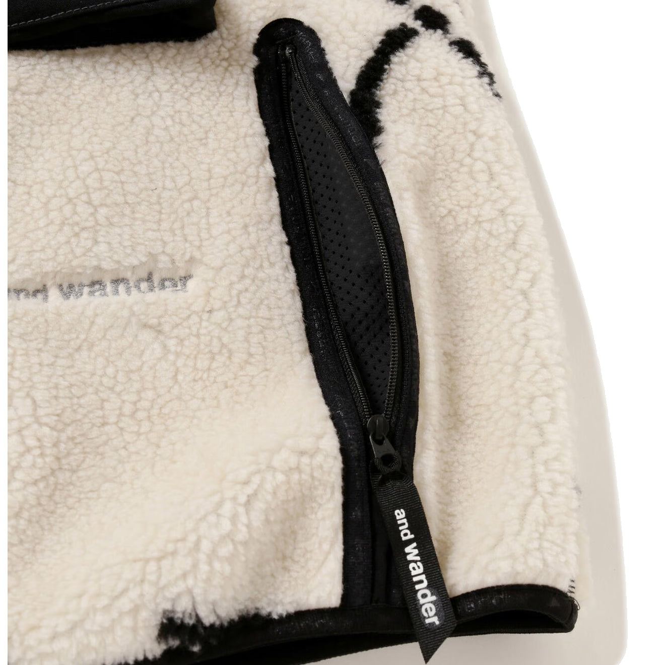 And Wander Womens Daijiro Ohara Map Key Boa Jacket Off White - Parasol Store