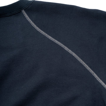 And Wander x Maison Kitsune Cotton Sweatshirt Navy - Parasol Store
